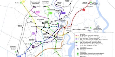 胡志明市的地铁图