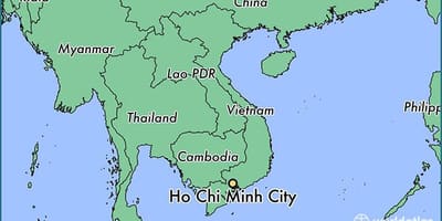 地图胡志明市的世界