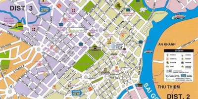 胡志明市的旅游景点地图