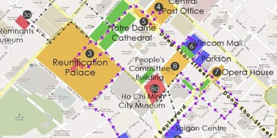 胡志明城市游览地图