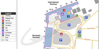 胡志明市机场的地图