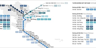 火车站的胡志明市的地图