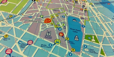 胡志明行旅游地图