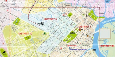 旅游地图胡志明市地区1